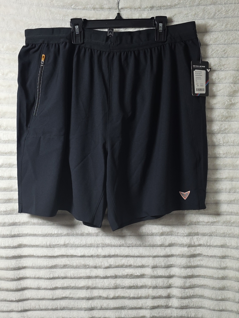 0528 Korsa Men's Black‎ Athletic Shorts; XXL